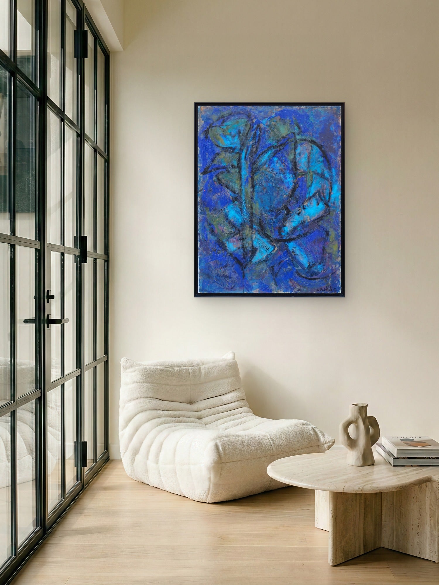 Composition Abstraite en Bleu - Marina Bardet