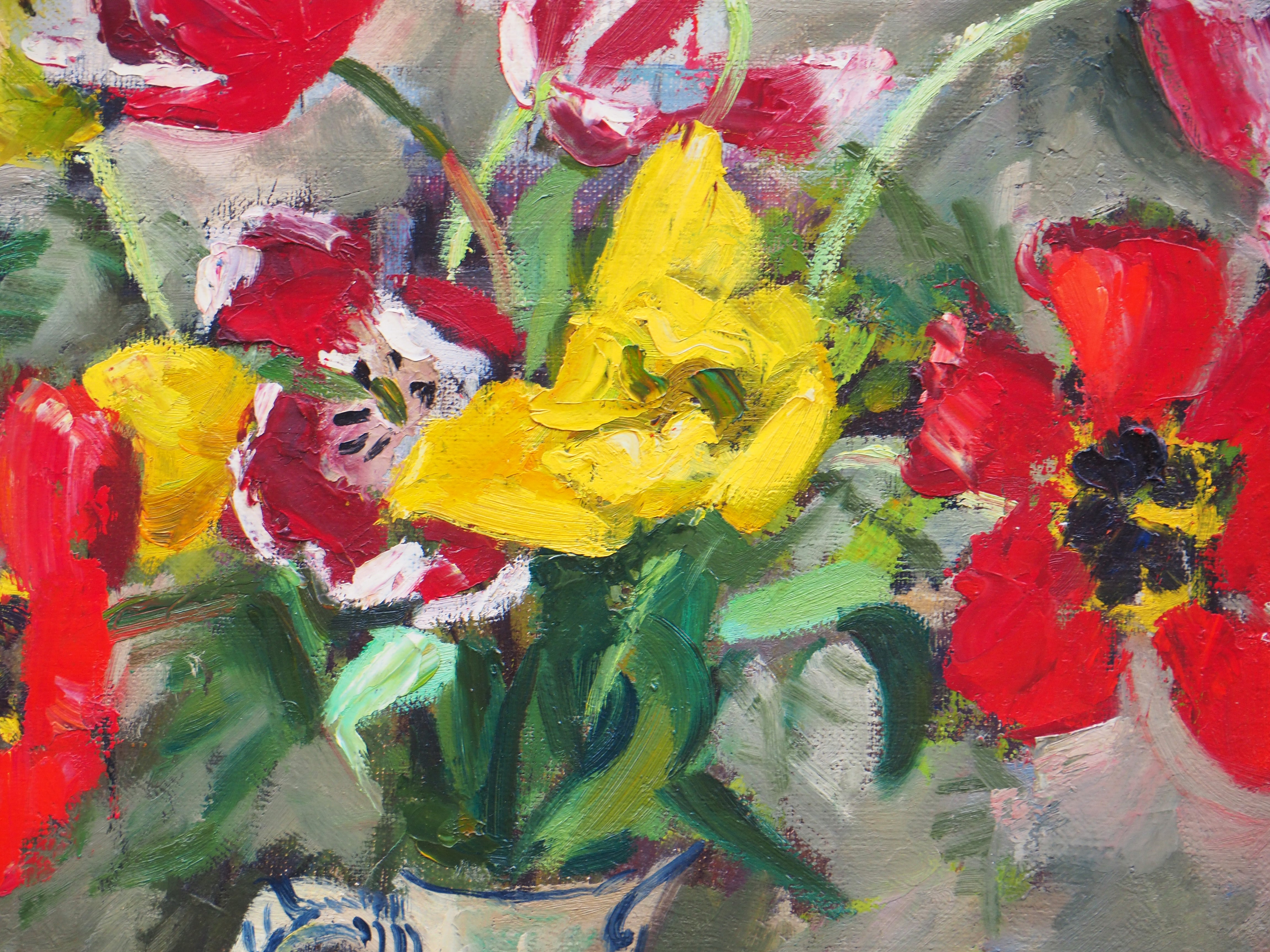 Vase of tulips - Georges Pacouil