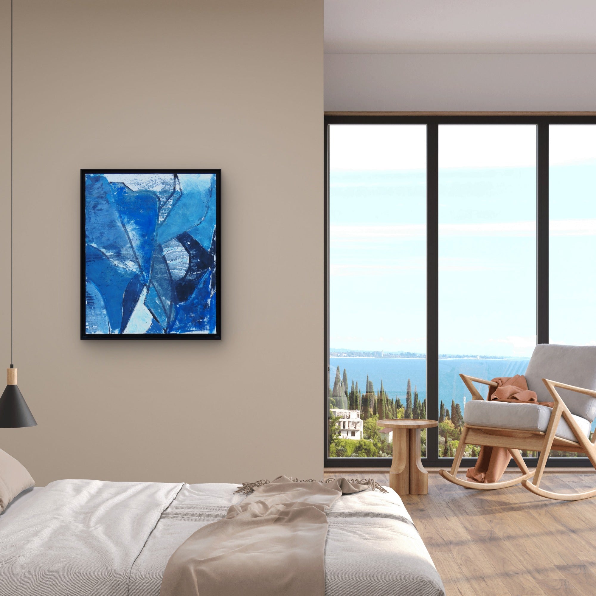 Abstraction Géométrique en Bleu - Marina Bardet