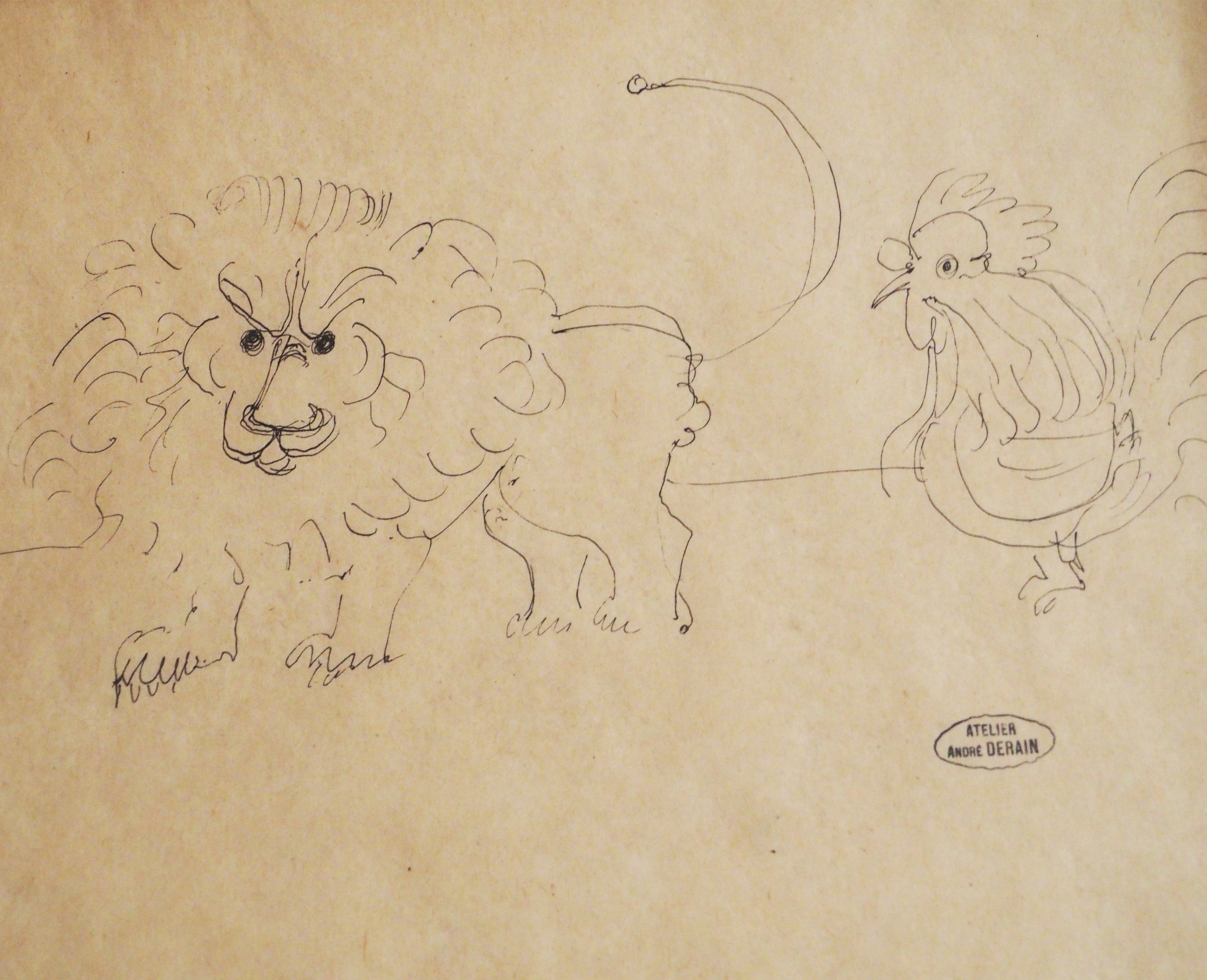 WORKSHOP ANDRÉ DERAIN - LION AND ROOSTER