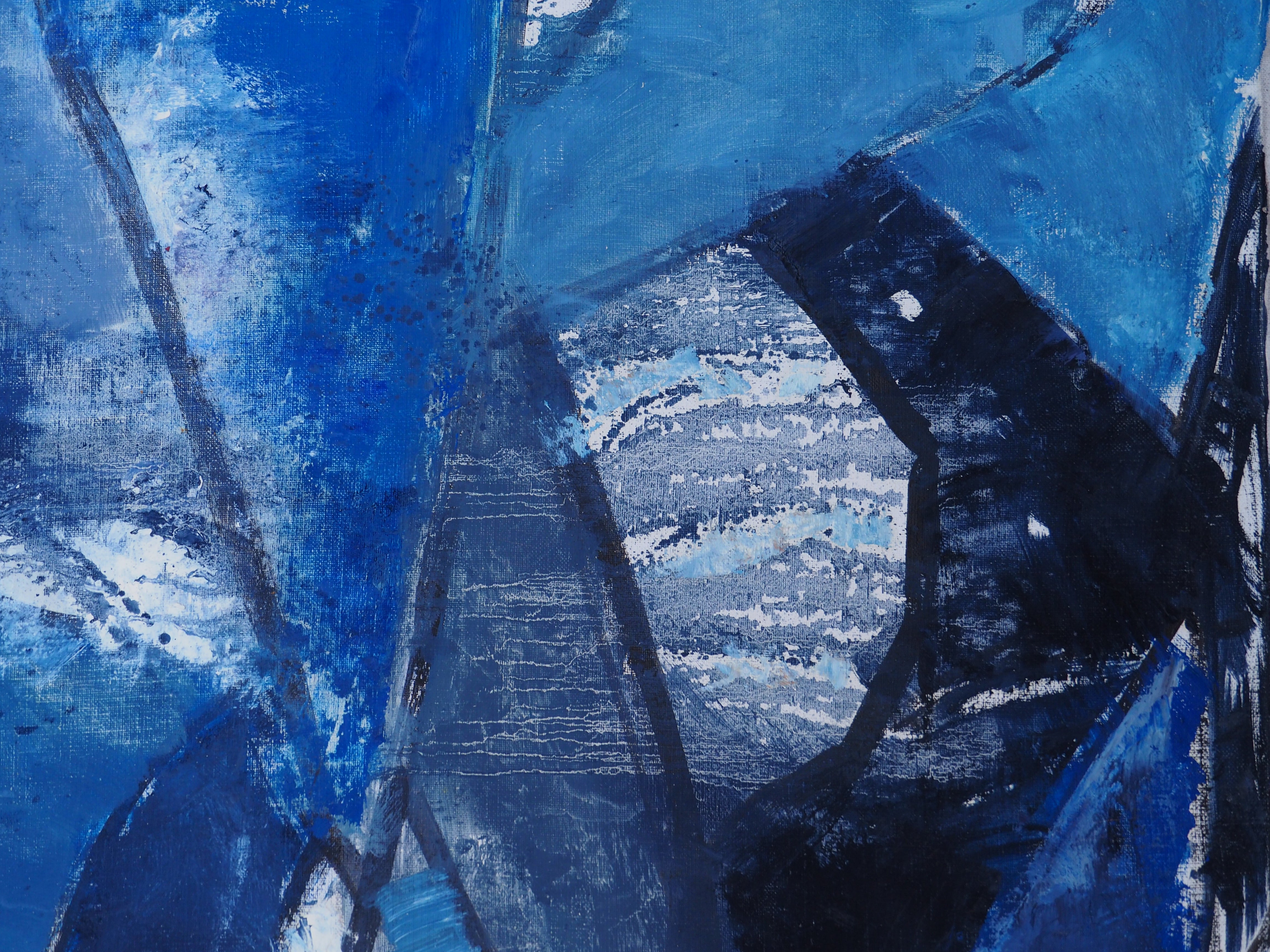 Abstraction Géométrique en Bleu - Marina Bardet