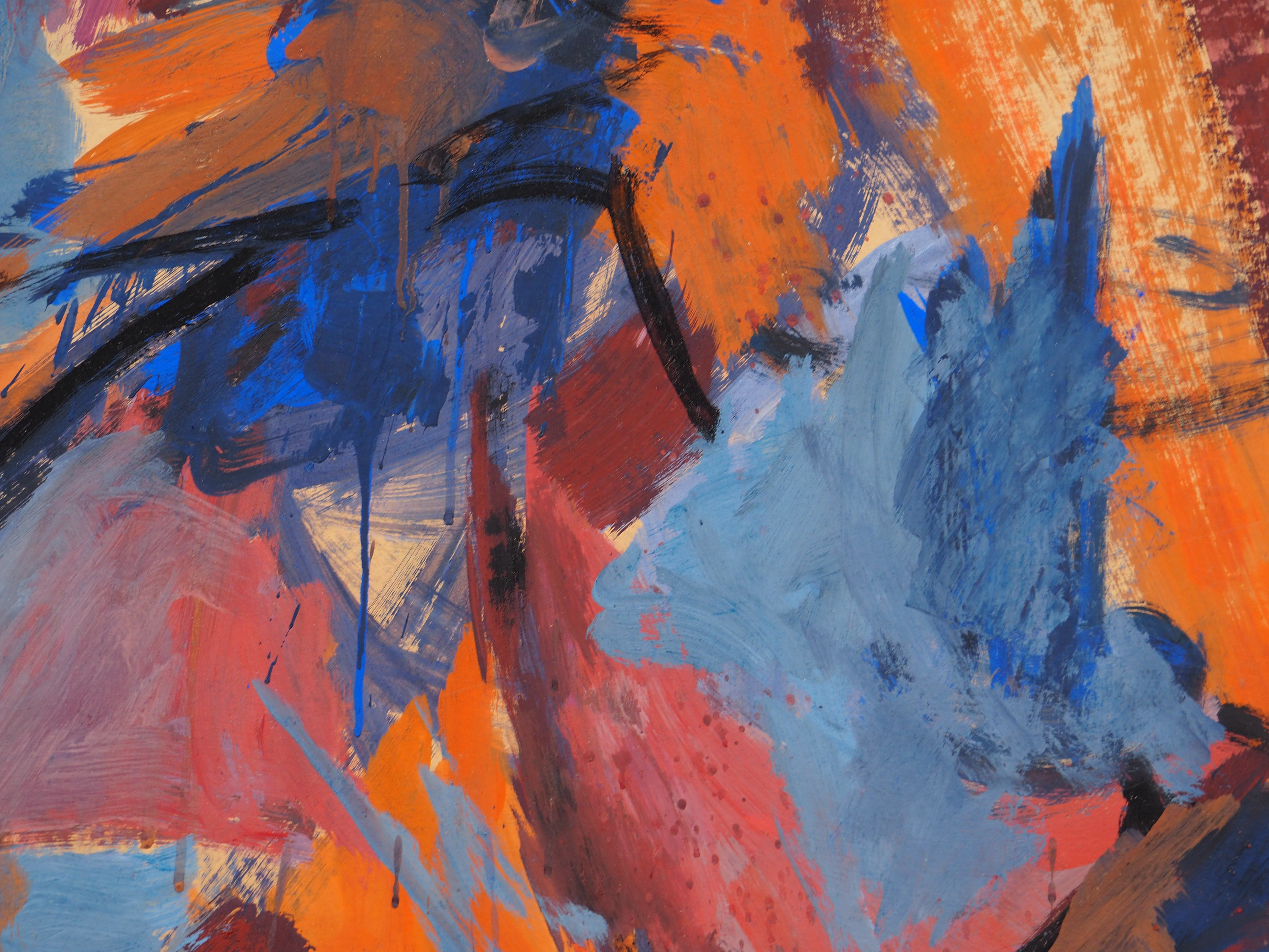 Composition Abstraite en Orange - Marina Bardet