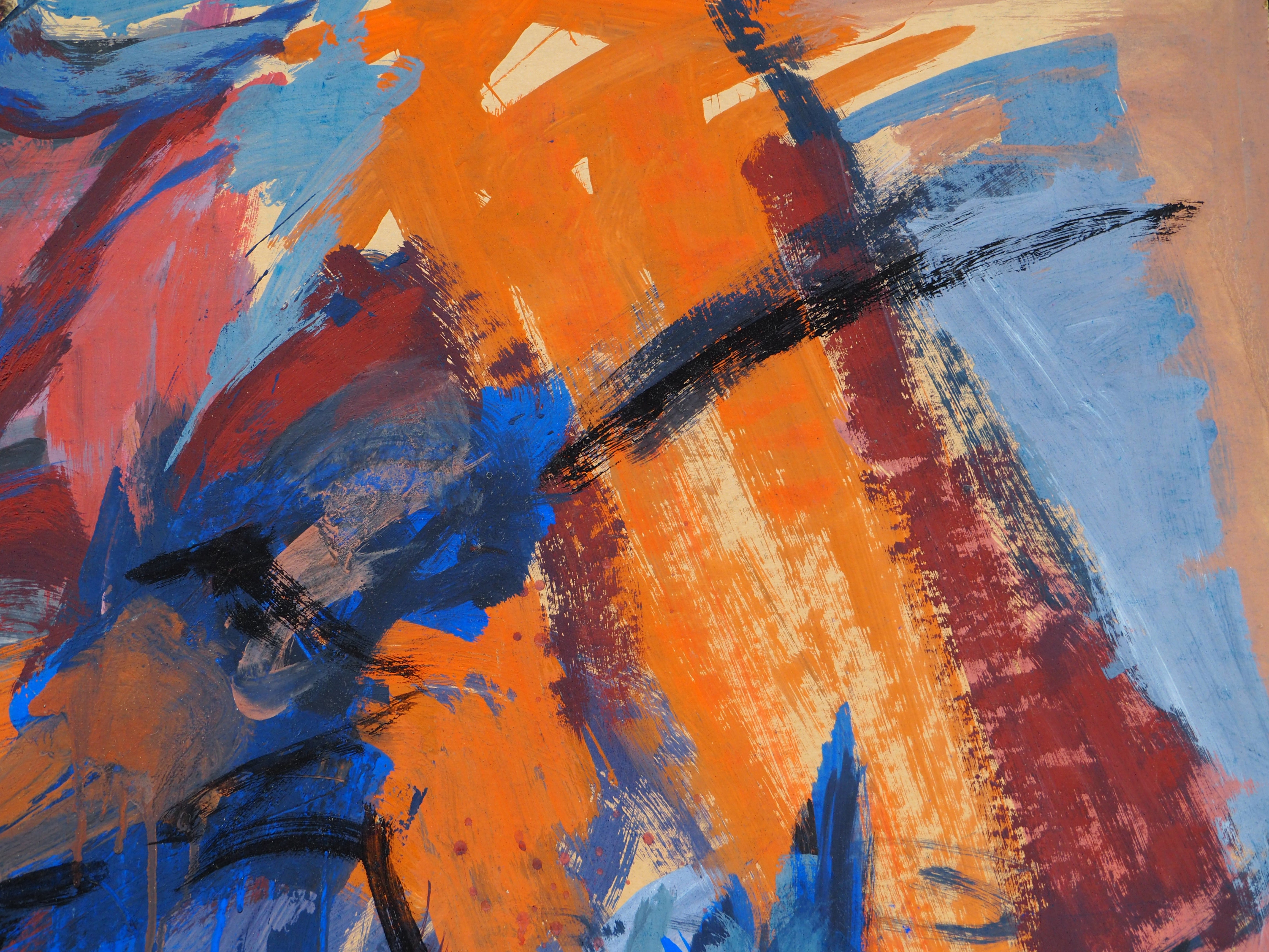 Composition Abstraite en Orange - Marina Bardet