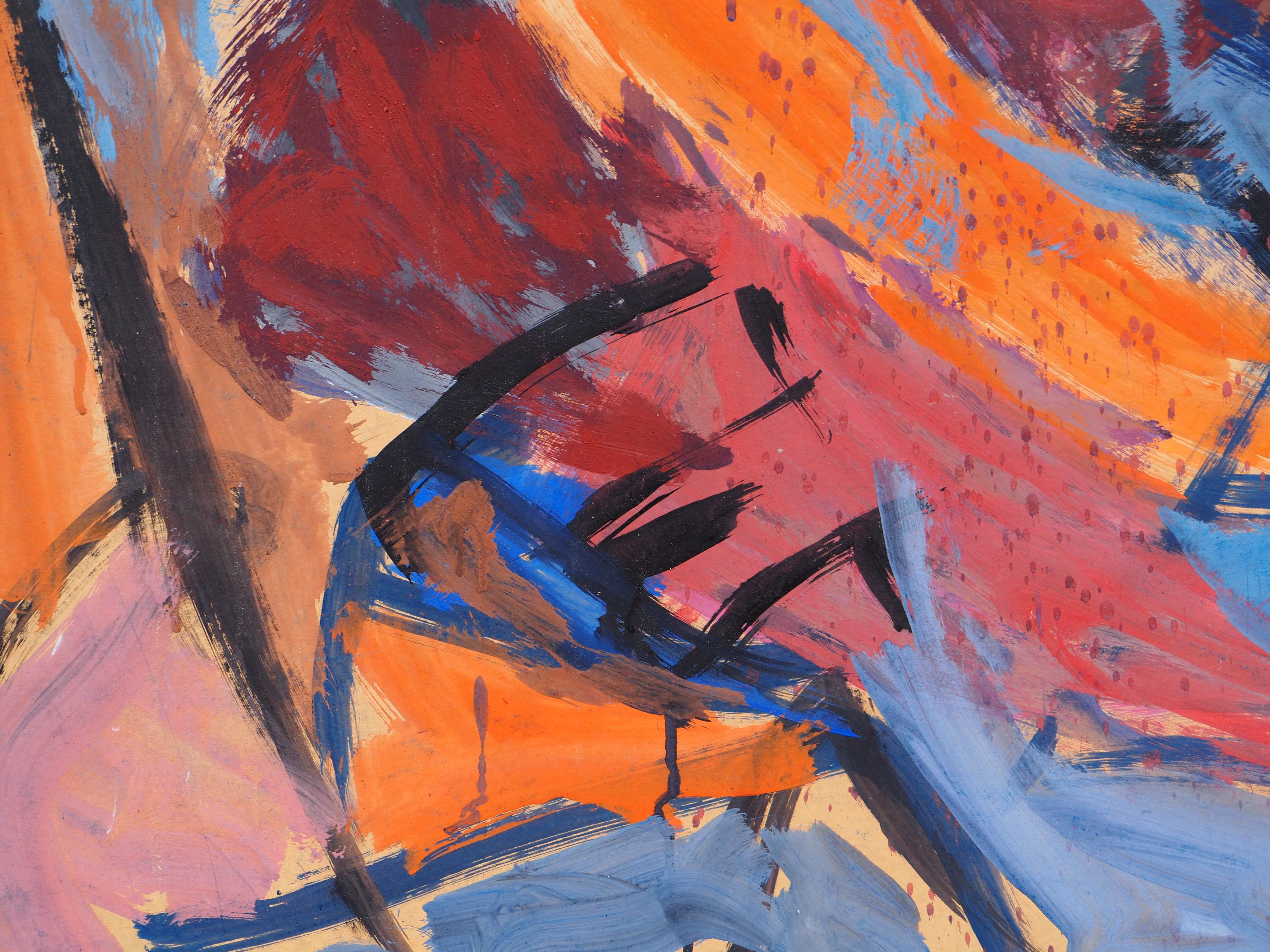 Composition Abstraite en Orange - Marina Bardet