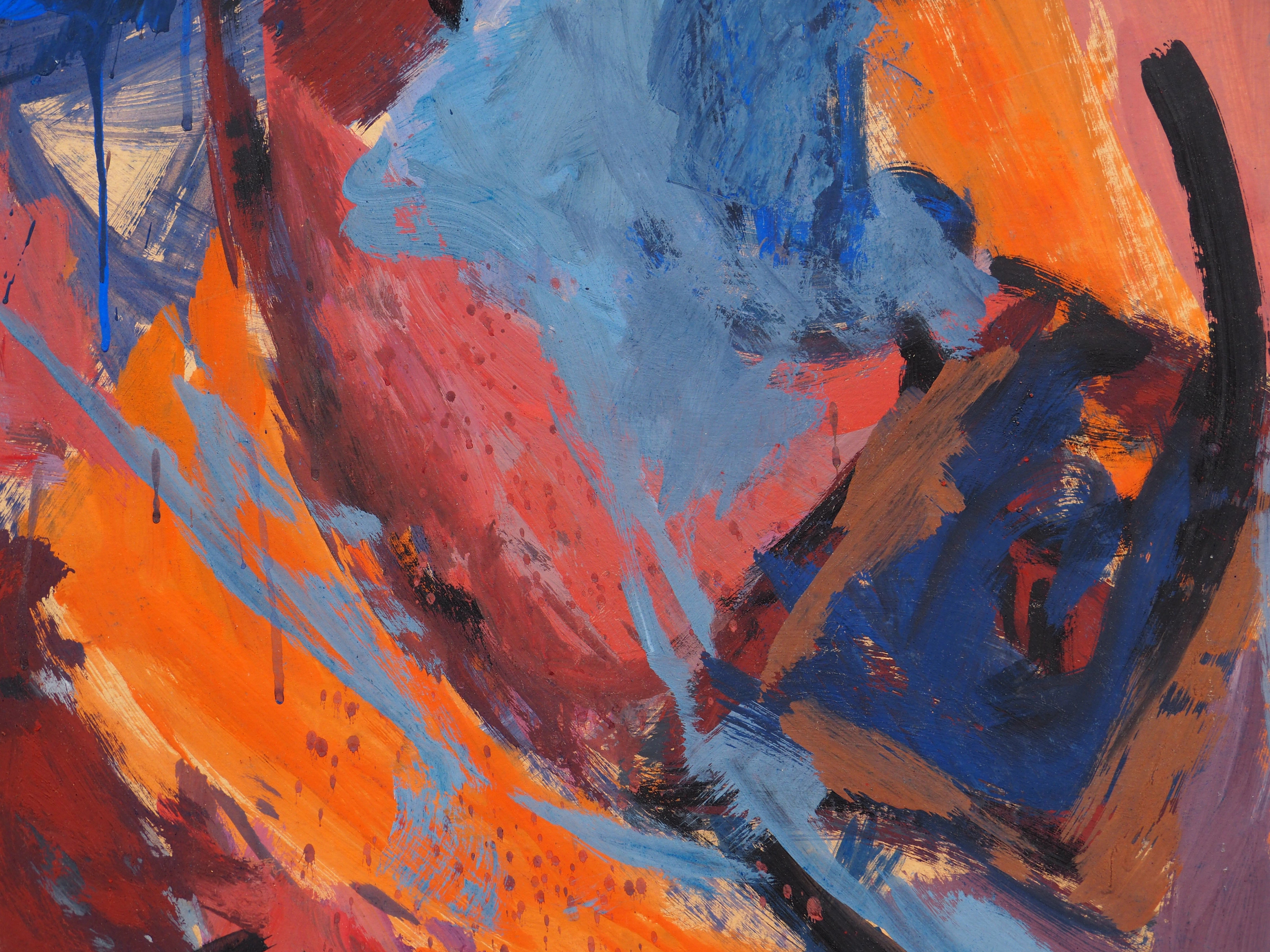 Composition Abstraite en Orange - Marina Bardet