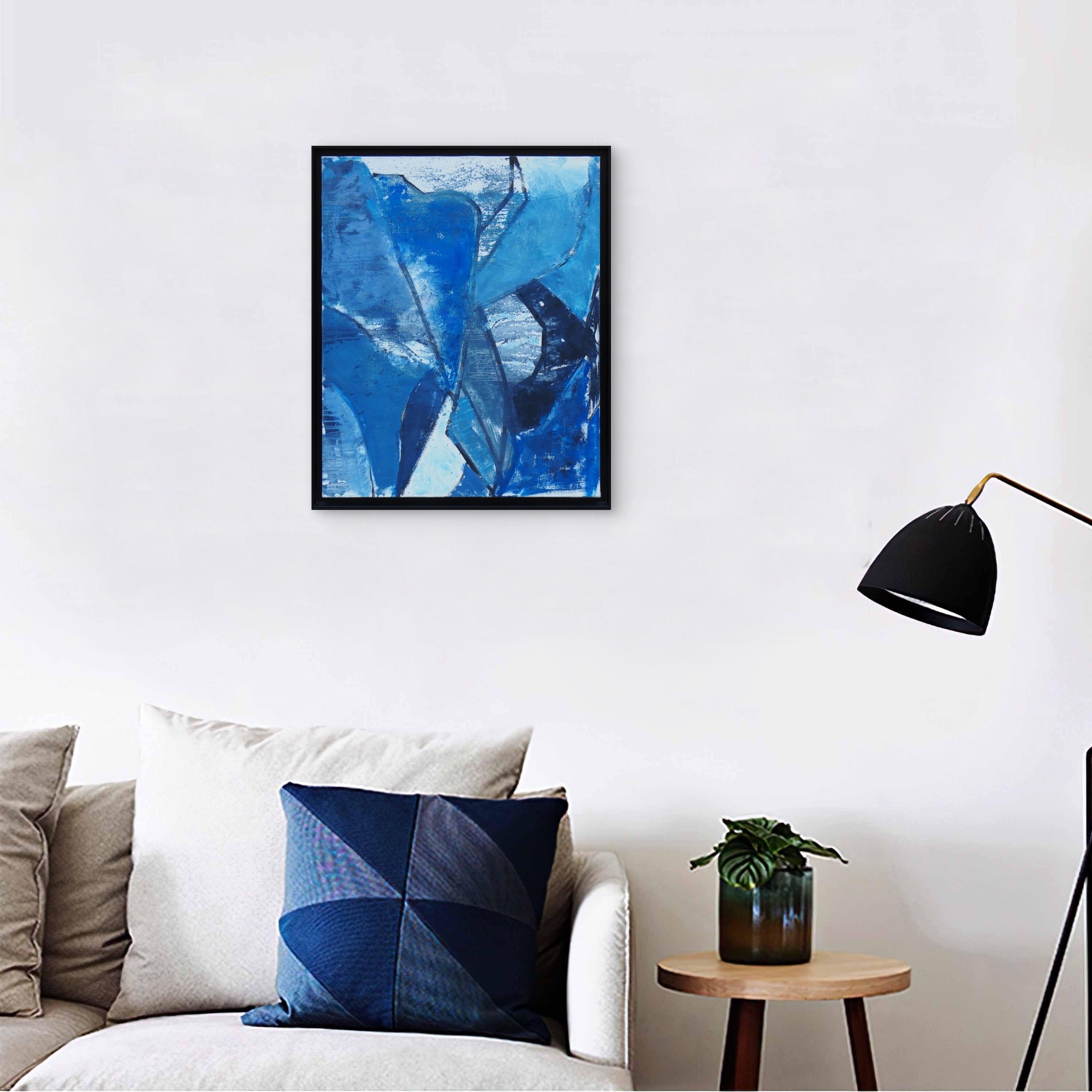 Abstraction Géométrique en Bleu - Marina Bardet