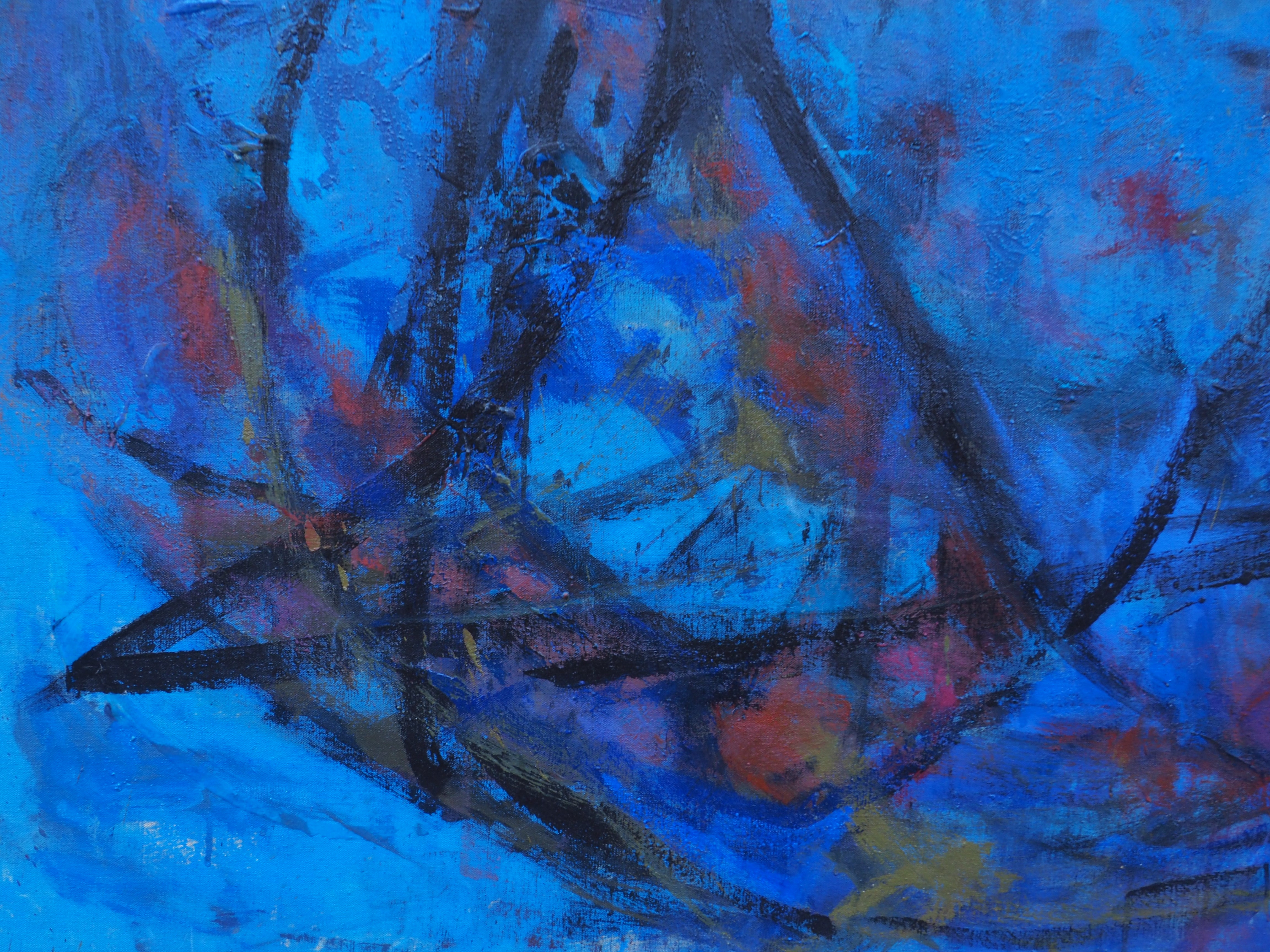 Composition Abstraite Bleu clair - Marina Bardet