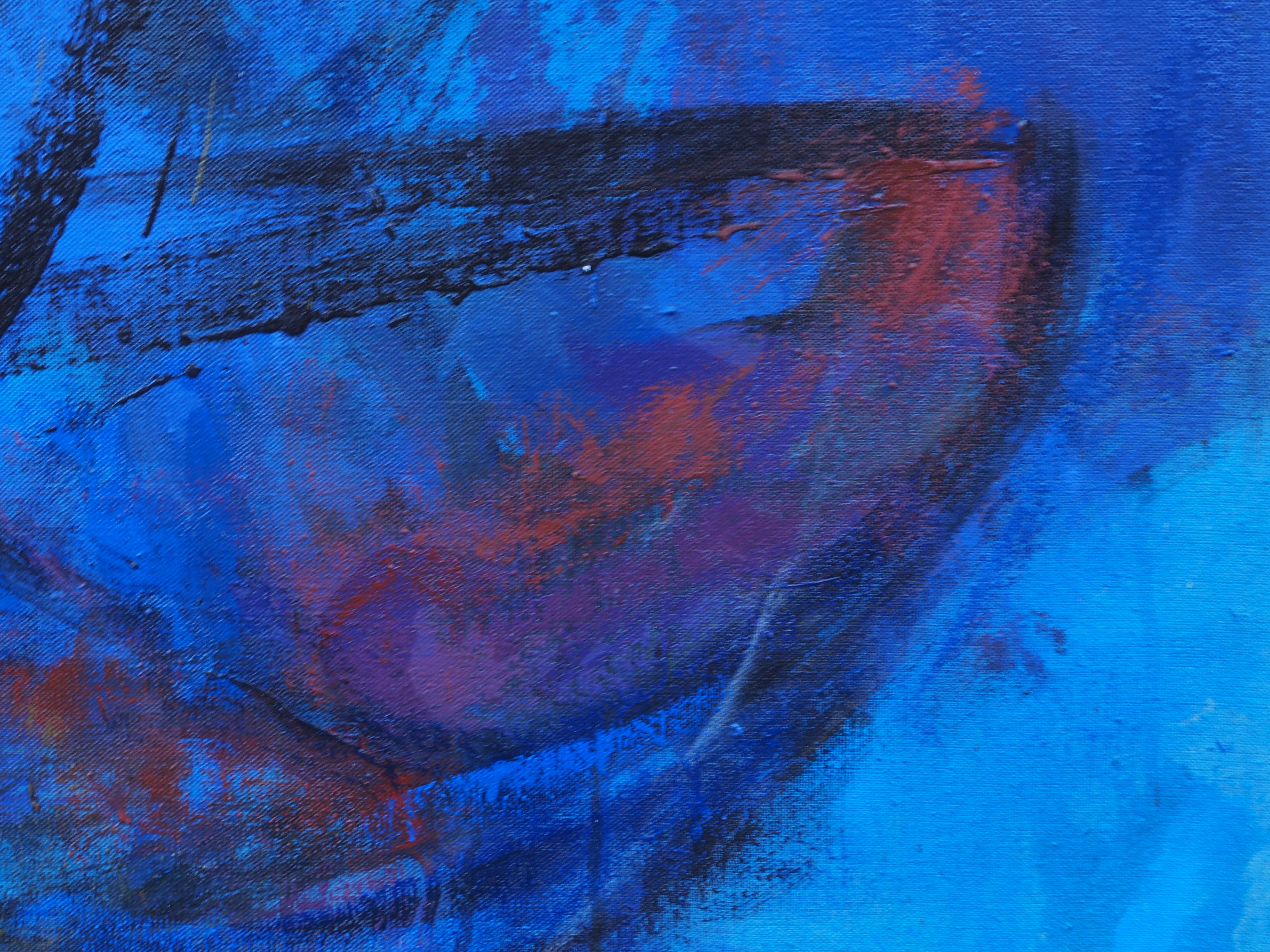 Composition Abstraite Bleu clair - Marina Bardet