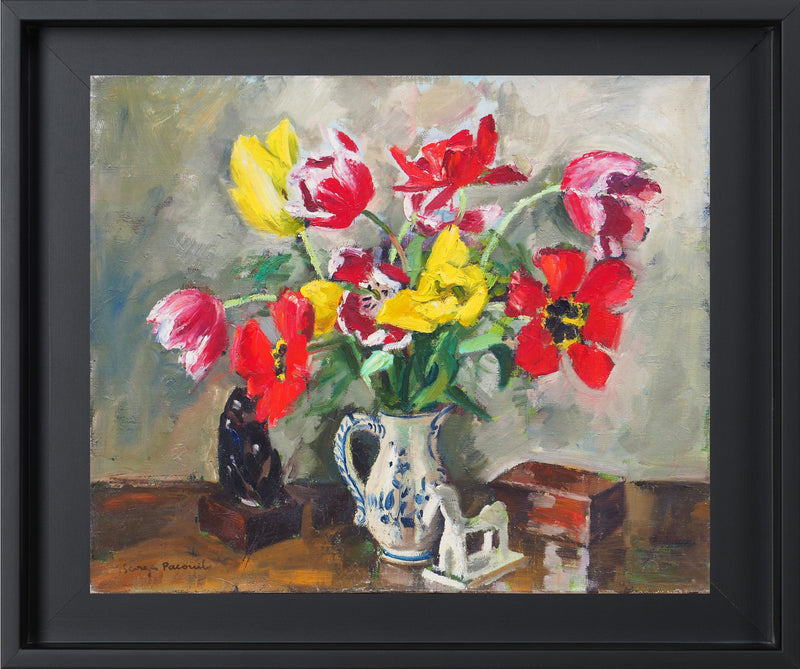 Vase of tulips - Georges Pacouil