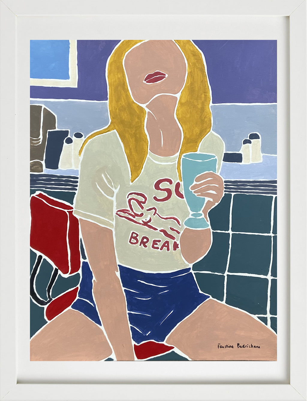 Woman in a diner - Faustine Badrichani