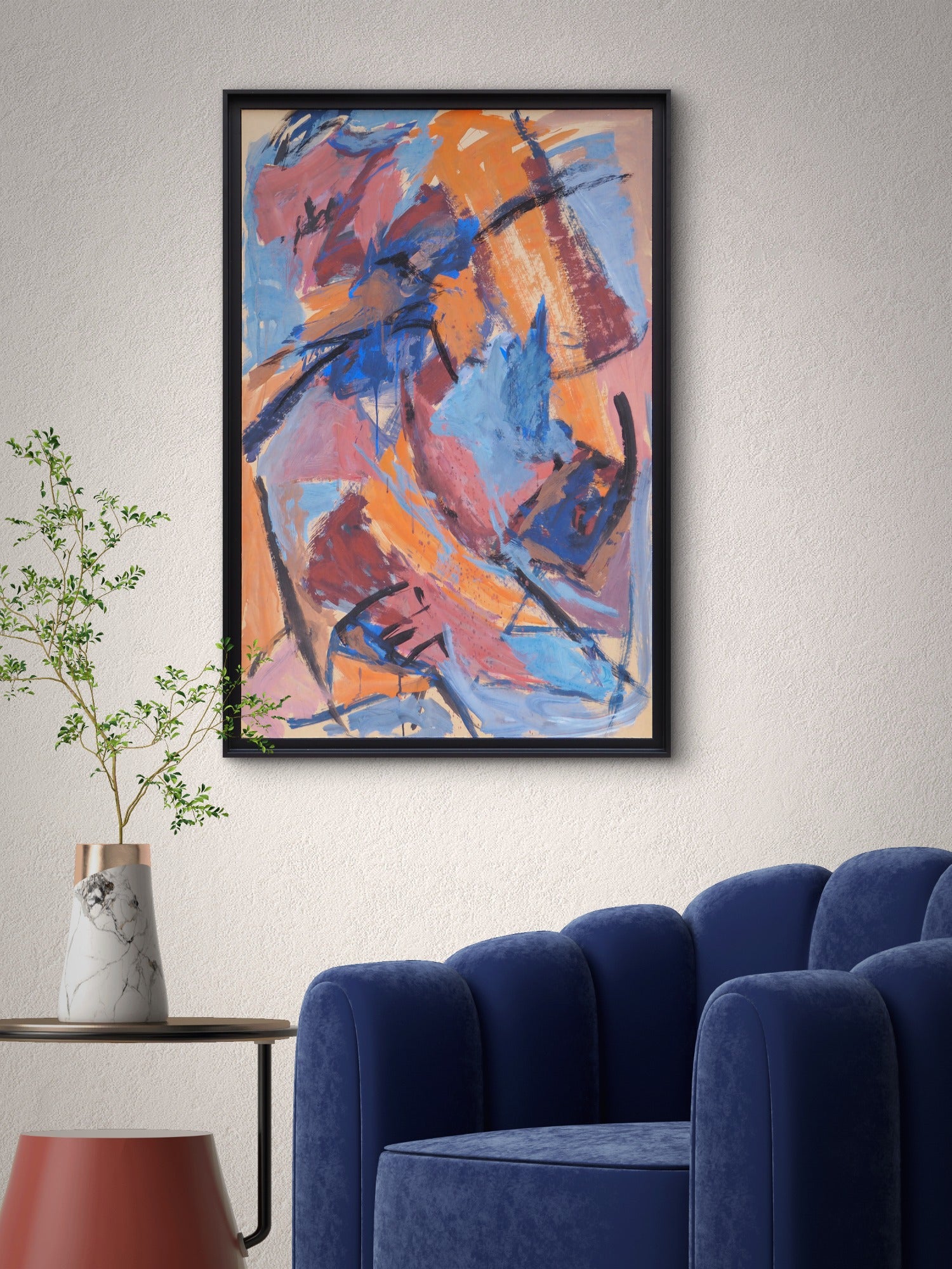 Composition Abstraite en Orange - Marina Bardet