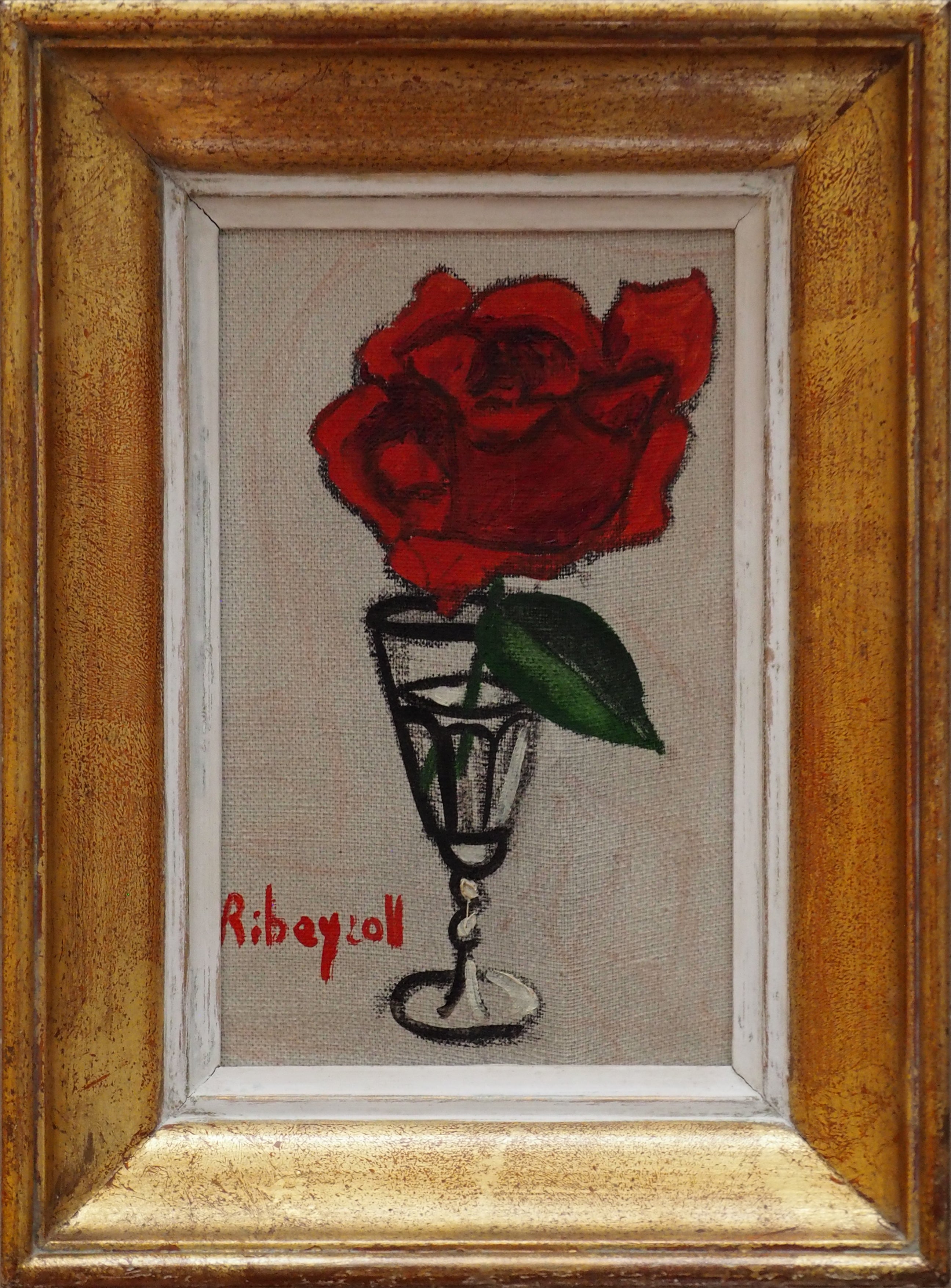 Verre à la rose - Ribeyroll