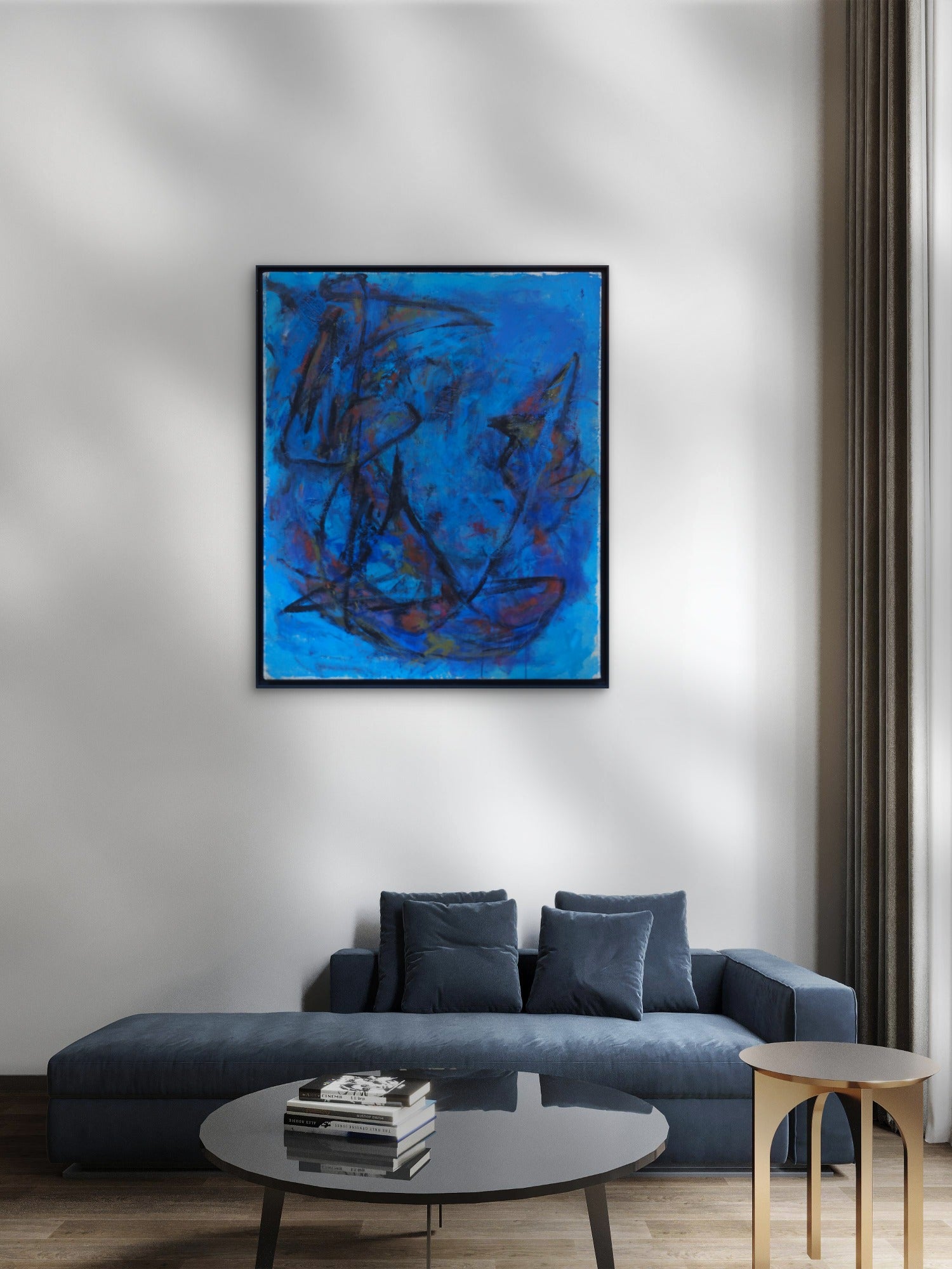 Composition Abstraite Bleu clair - Marina Bardet