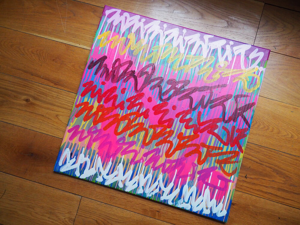 Pink Street Painting - Minko