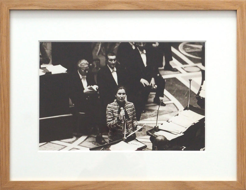 Simone Veil at the National Assembly on November 28, 1974, during the debates on abortion