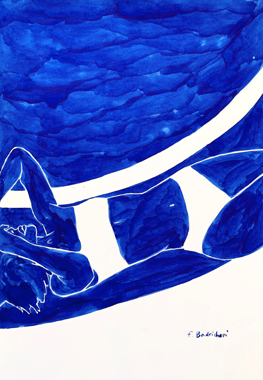 By the swimming pool - Faustine Badrichani 
